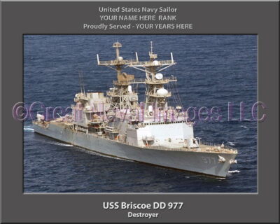 USS Briscoe DD 977 Personalized ship Photo