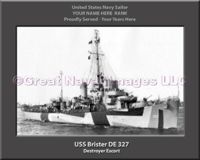 USS Brister DE 327 Personalized ship Photo