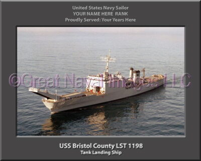 USS Bristol County LST 1198 Personalized Navy Ship Photo