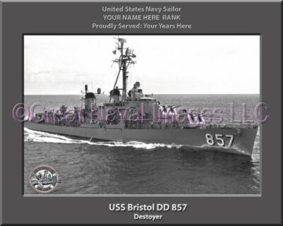 USS Bristol DD 857 Personalized ship Photo