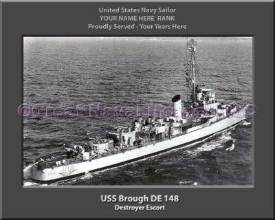 USS Brough DE 148 Personalized ship Photo
