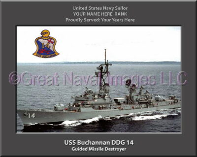 USS Buchannan DDG 14 Personalized ship Photo