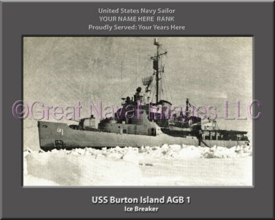USS Burton Island AGB 1 Personalized ship Photo
