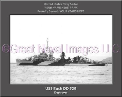 USS Bush DD 529 Personalized ship Photo
