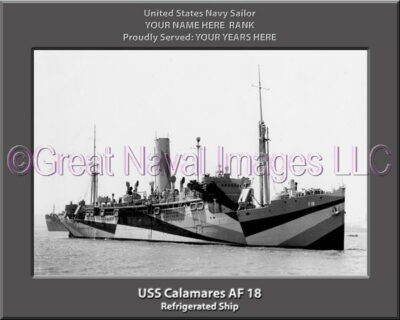 USS Calamares AF 18 Personalized Navy Ship Photo