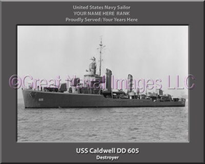 USS Caldwell DD 605 Personalized Navy Ship Photo