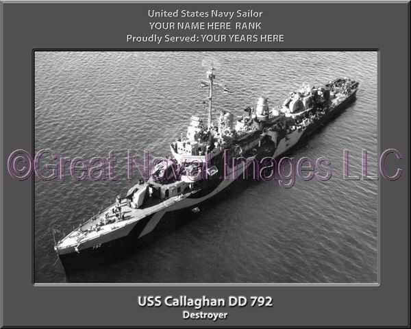 USS Callaghan DD 792 Personalized Navy Ship Photo