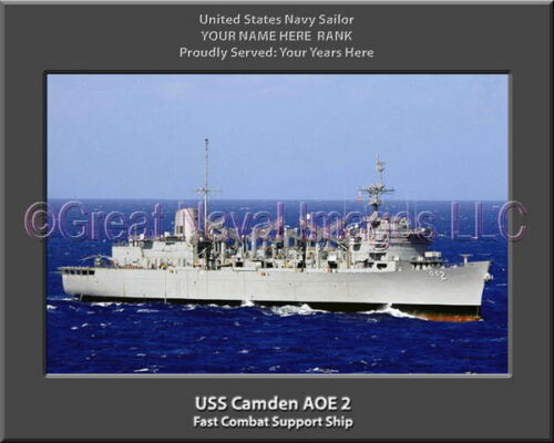 USS Camden AOE 2 Personalized ship Photo