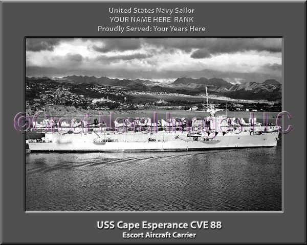 USS Cape Esperance CVE 88 Personalized Photo on Canvas