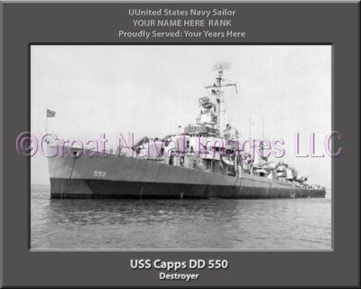 USS Capps DD 550 Personalized ship Photo