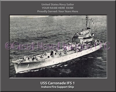 USS Carronade IFS 1 Personalized Navy Ship Photo