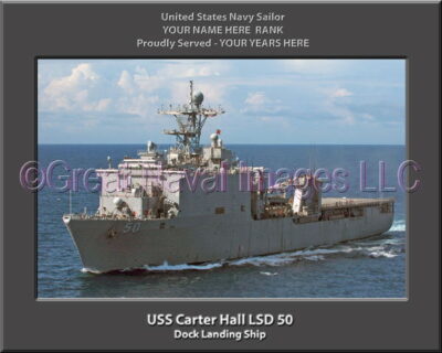 USS Carter Hall LSD 50 Personalized Navy Ship Photo