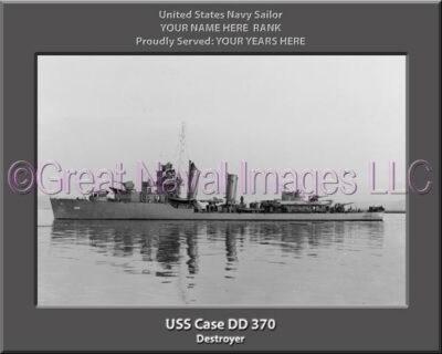 USS Case DD 370 Personalized Navy Ship Photo