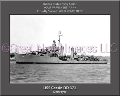 USS Cassin DD 372 Personalized Navy Ship Photo