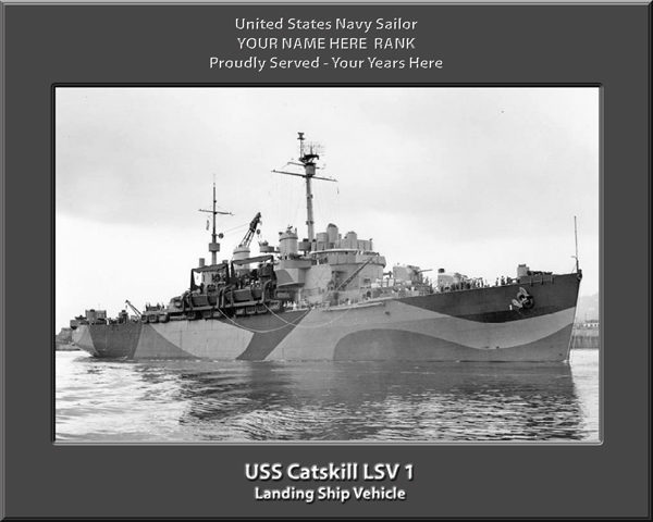 USS Catskill LSV 1 Personalized Navy Ship Photo