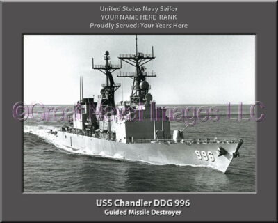 USS Chandler DDG 996 Personalized ship Photo