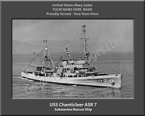 USS Chanticleer ASR 7 Personalized Navy Ship Photo