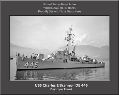 USS Charles E Brannon DE 446 Personalized ship Photo