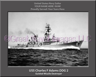USS Charles P Adams DDG 2 Personalized ship Photo