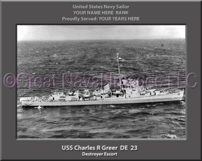 USS Charles R Greer DE 23 Personalized Navy Ship Photo
