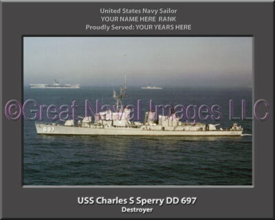 USS Charles S Sperry DD 697 Personalized ship Photo
