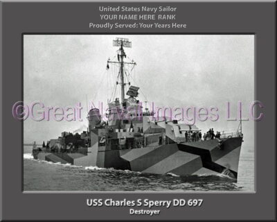 USS Charles S Sperry DD 697 Personalized Ship Photo