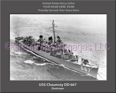 USS Chauncey DD 667 Personalized ship Photo