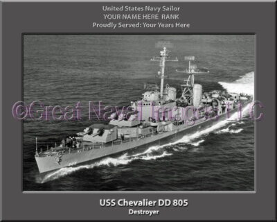 USS Chevalier DD 805 Personalized ship Photo