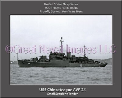 USS Chincoteague AVP 24 Personalized ship Photo