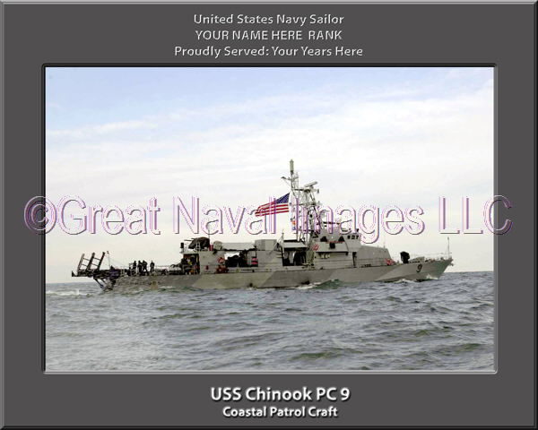 USS Chinook PC 9 Personalized and Printed on Canvas