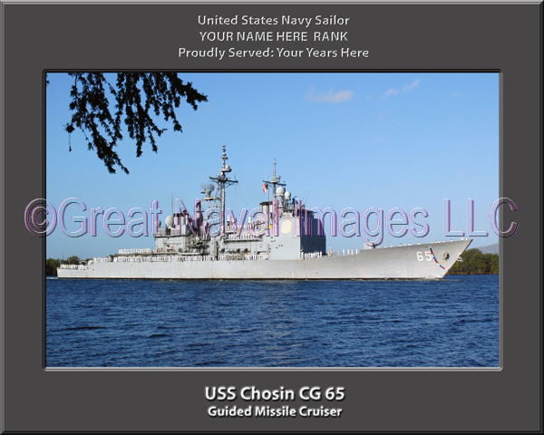 USS Chosin CG 65 Personalized Navy Ship Photo Printed on Canvas