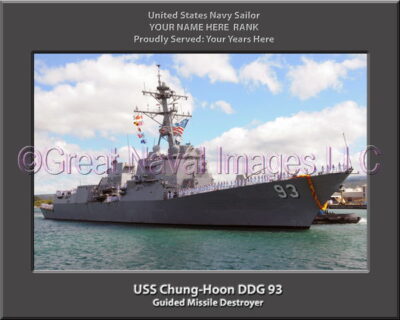 USS Chung-Hoon DDG 93 Personalized ship Photo
