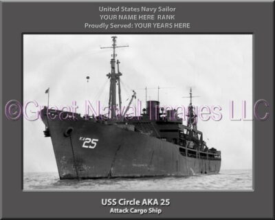 USS Circle AKA 25 Personalized Navy Ship Photo