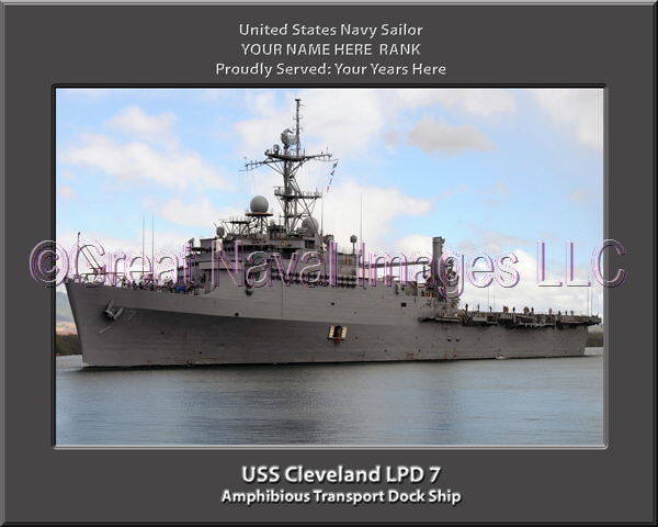 USS Cleveland LPD 7 Personalized Navy Ship Photo