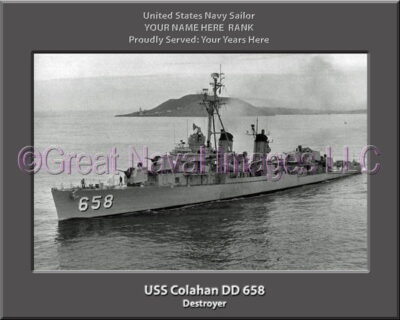 USS Colahan DD 658 Personalized ship Photo