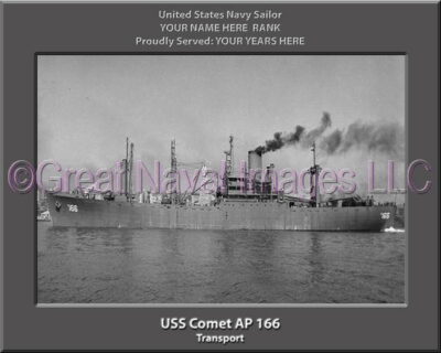 USS Comet AP 166 Personalized Navy Ship Photo