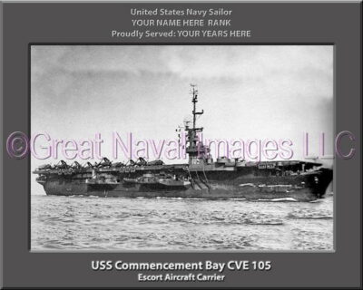 USS Commencement Bay CVE 105 Personalized Photo on Canvas