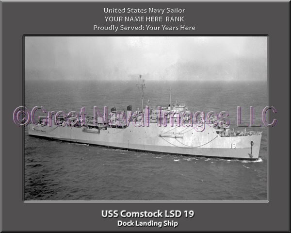 USS Comstock LSD 19 Personalized Navy Ship Photo