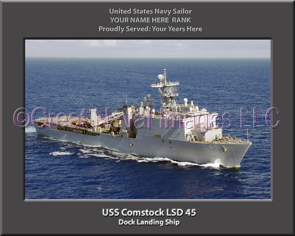 USS Comstock LSD 45 Personalized Navy Ship Photo