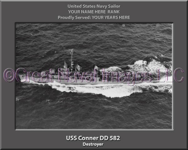 USS Conner DD 582 Personalized Navy Ship Photo