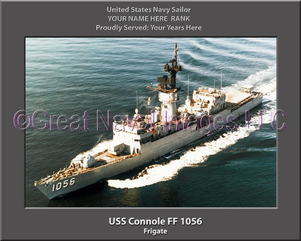 USS Connole FF 1056 Personalized Ship Photo on Canvas