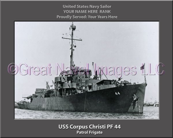 USS Corpus Christi PF 44 Personalized Ship Photo on Canvas