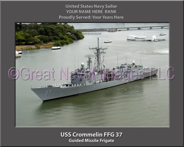 USS Crommelin FFG 37 Personalized Ship Photo on Canvas