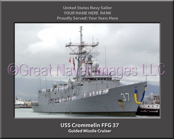 USS Crommelin FFG 37 Personalized Ship Photo on Canvas