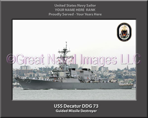 USS Decatur DDG 73 Personalized Navy Ship Photo ⋆ Personalized US
