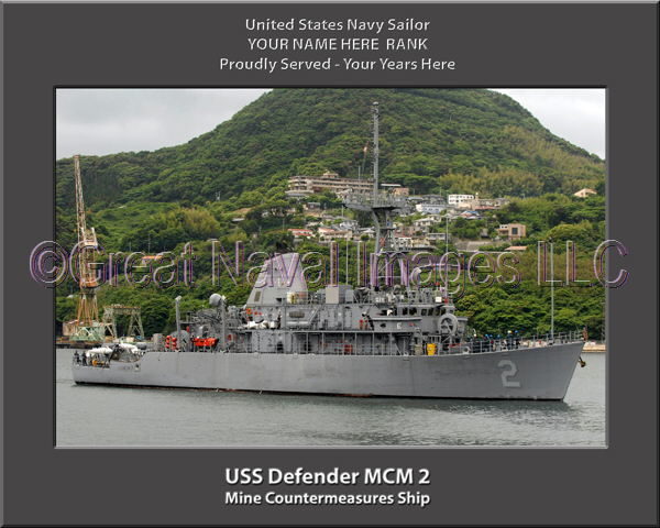 USS Defender MCM 2 Personalized Photo on Canvas