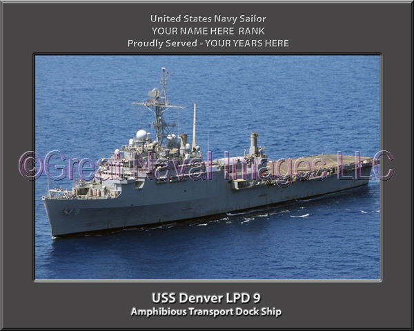 USS Denver LPD 9 Personalized Navy Ship Photo