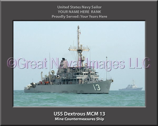 USS Dextrous MCM 13 Personalized Photo on Canvas