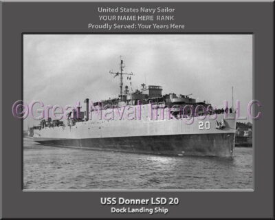 USS Donner LSD 20 Personalized Navy Ship Photo