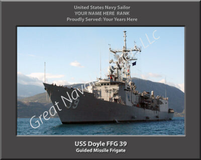 USS Doyle FFG 39 Personalized Navy Ship Photo